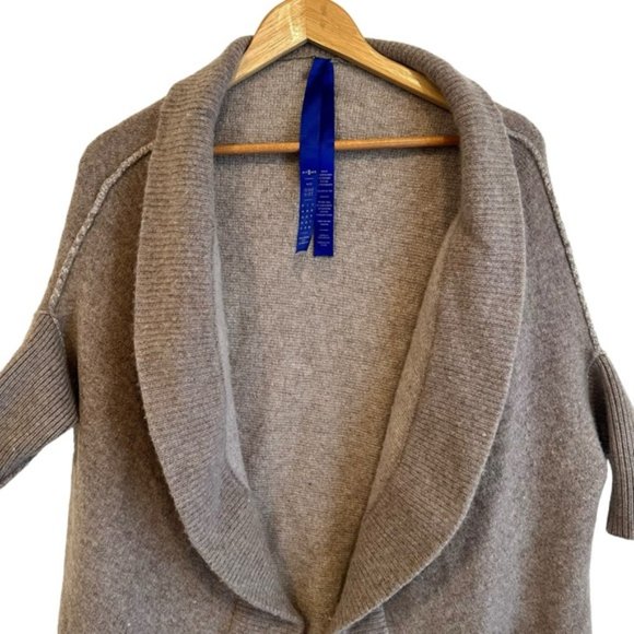 Kit and Ace Tan Wool Cashmere Blend Comforter Wrap Long Open - Picture 2 of 7